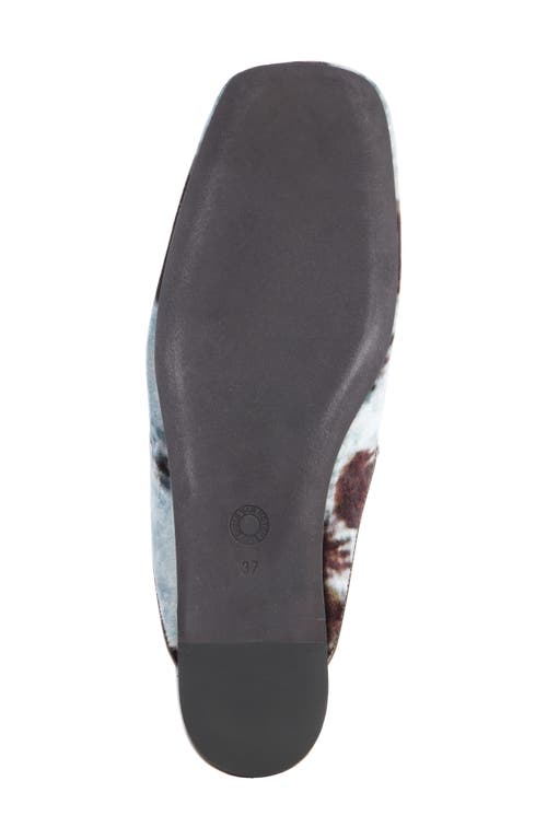 Dries Van Noten Square Toe Velvet Mule In Brown