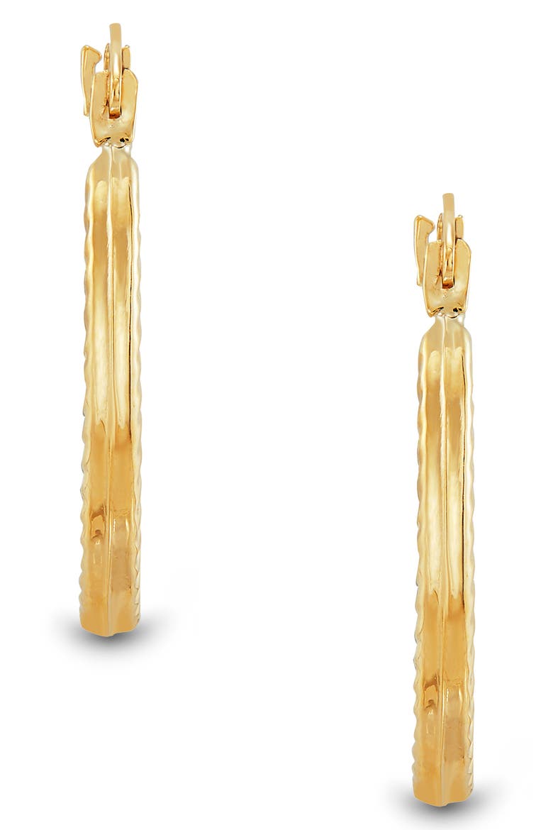 Kite Shape Hoop Earrings, Alternate, color, YELLOW GOLD