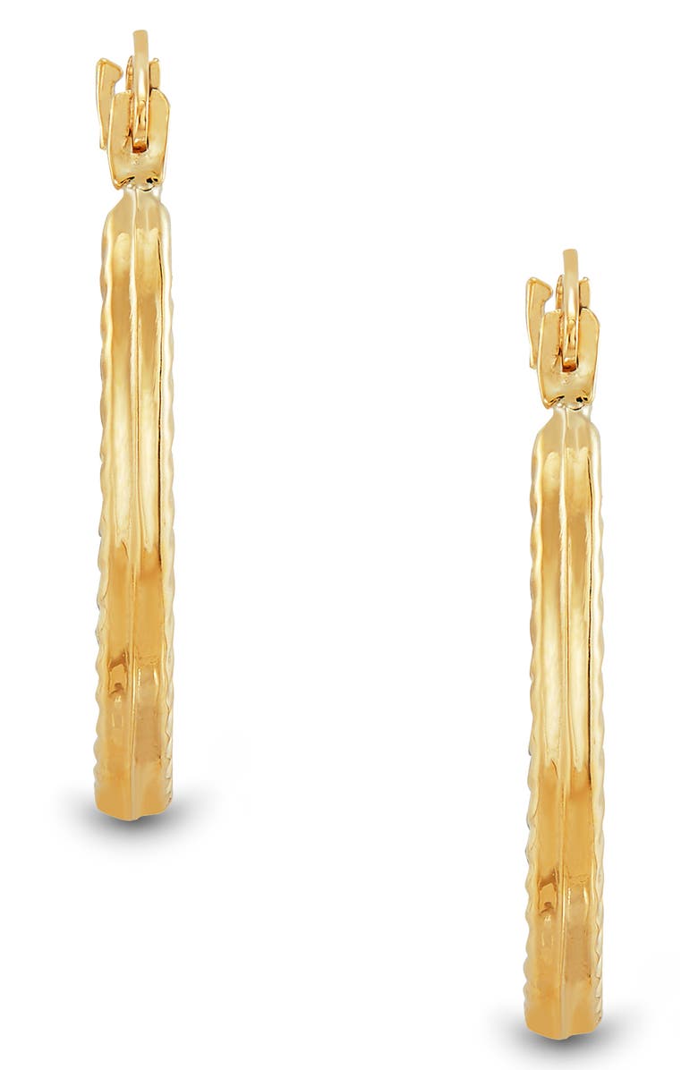 Frankie & Zoe Kite Shape Hoop Earrings, Alternate, color, Yellow Gold