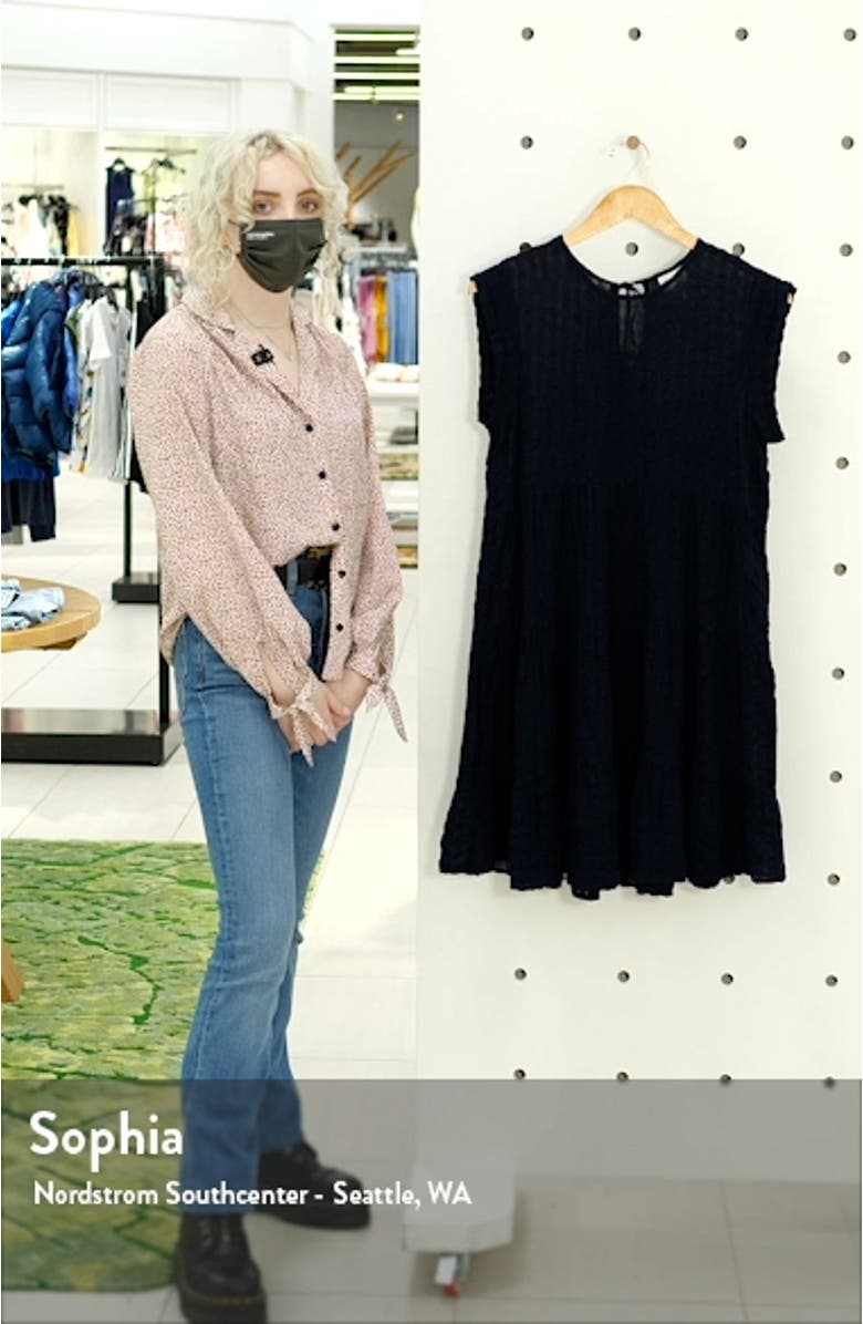 Polite Seersucker Swing Dress, sales video thumbnail