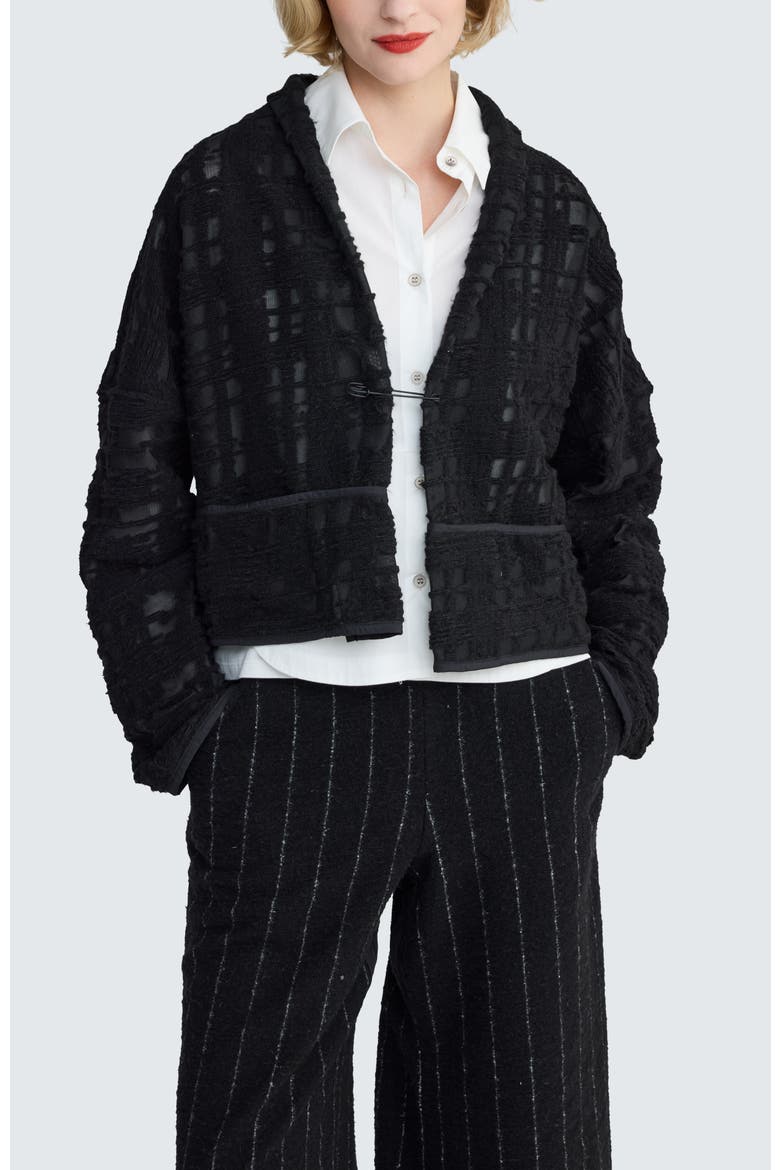 Xenia Structured Mesh Short Jacket, Main, color, Black