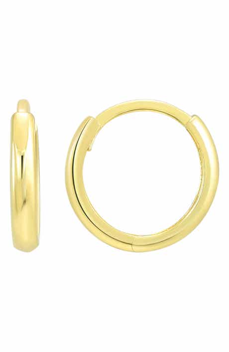CANDELA JEWELRY 14K Gold Mini Huggie Hoop Earrings