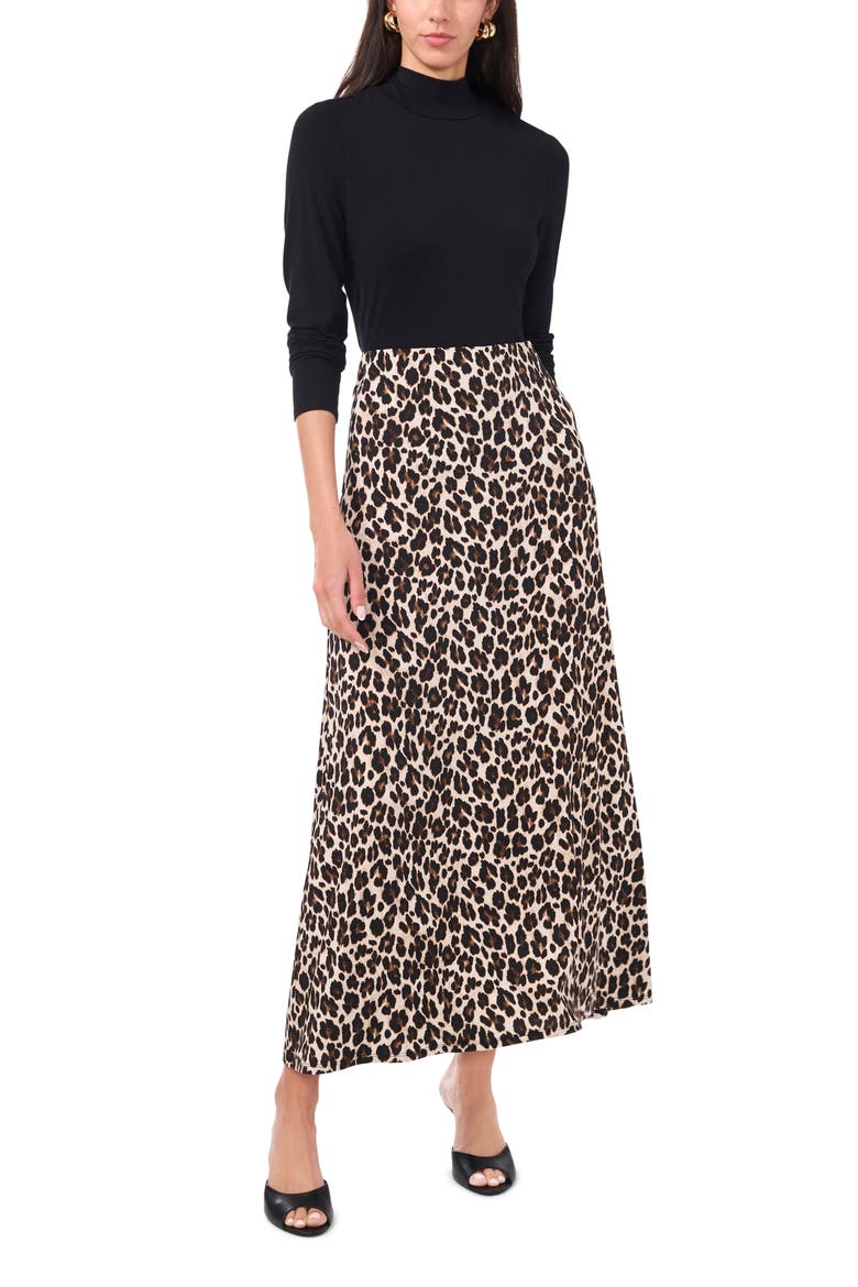 A-Line Midi Skirt, Alternate, color, RICH BLACK