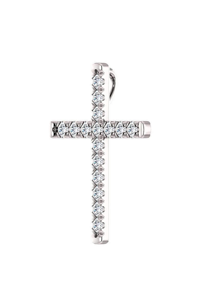 Bliss Diamond 1/2 Ct EX3 Lab Grown Diamond Cross Pendant Necklace 1" Tall 14k Gold, Alternate, color, 