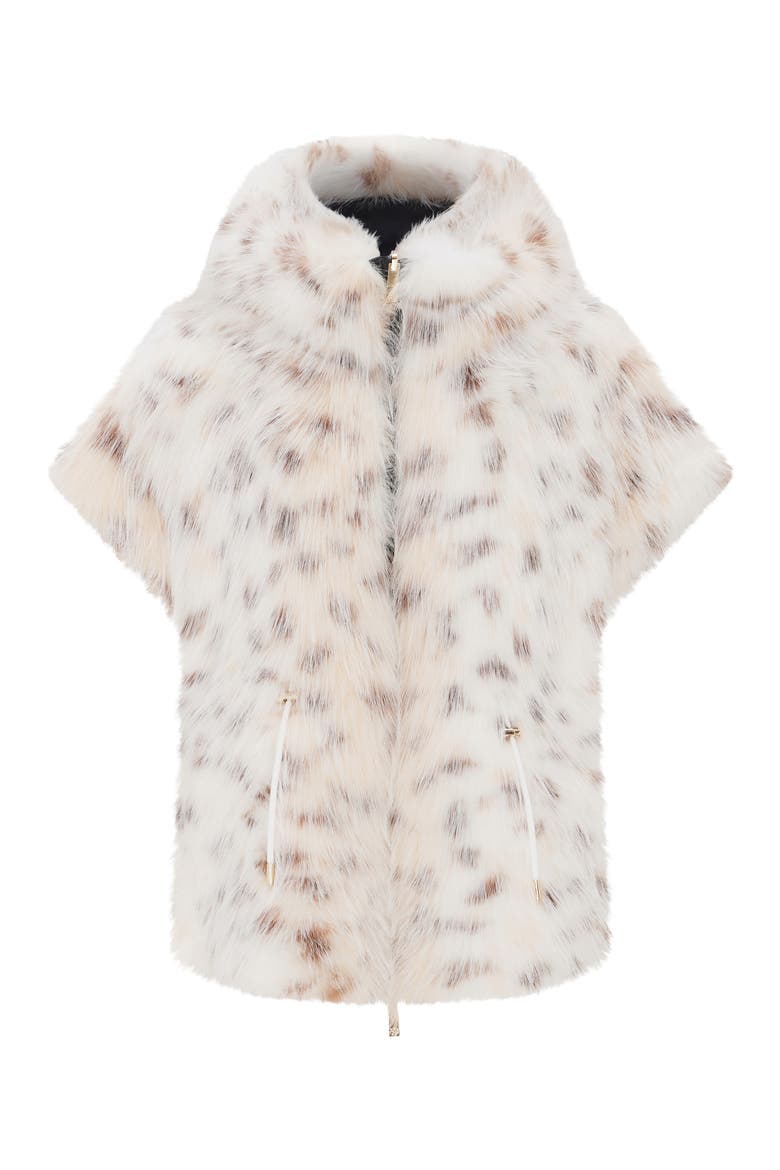 Fur-Free Lynx (Faux Fur) Reversible Hooded Vest, Alternate, color, LYX/BLACK