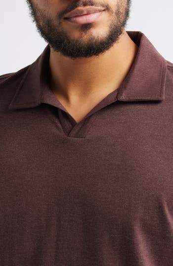 Wardlow Tonal Stripe Short Sleeve Cotton Blend Polo