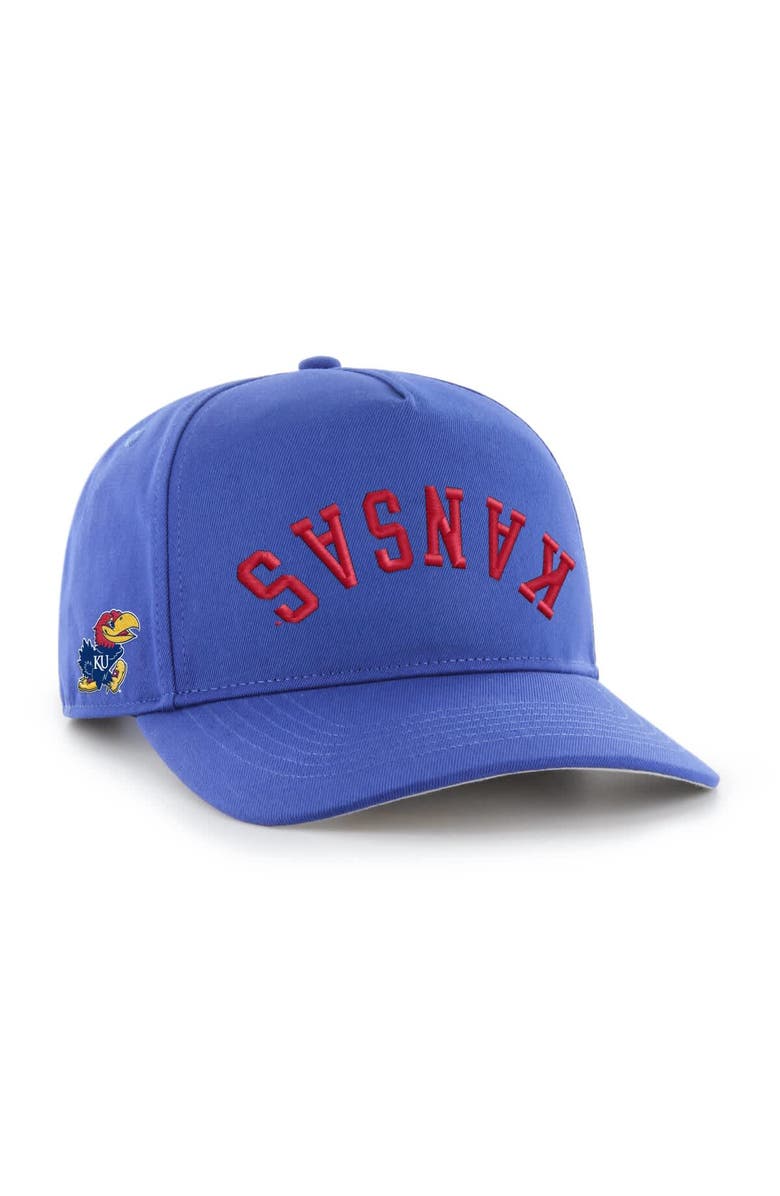 '47 Men's '47 Royal Kansas Jayhawks Flip Script Hitch Adjustable Hat, Main, color, 