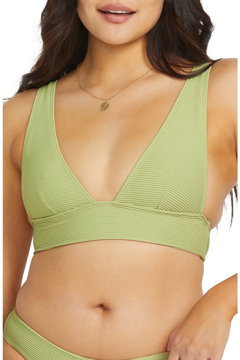 Tanlines Remi Plunge Bikini Top, Alternate, color, AVOCADO
