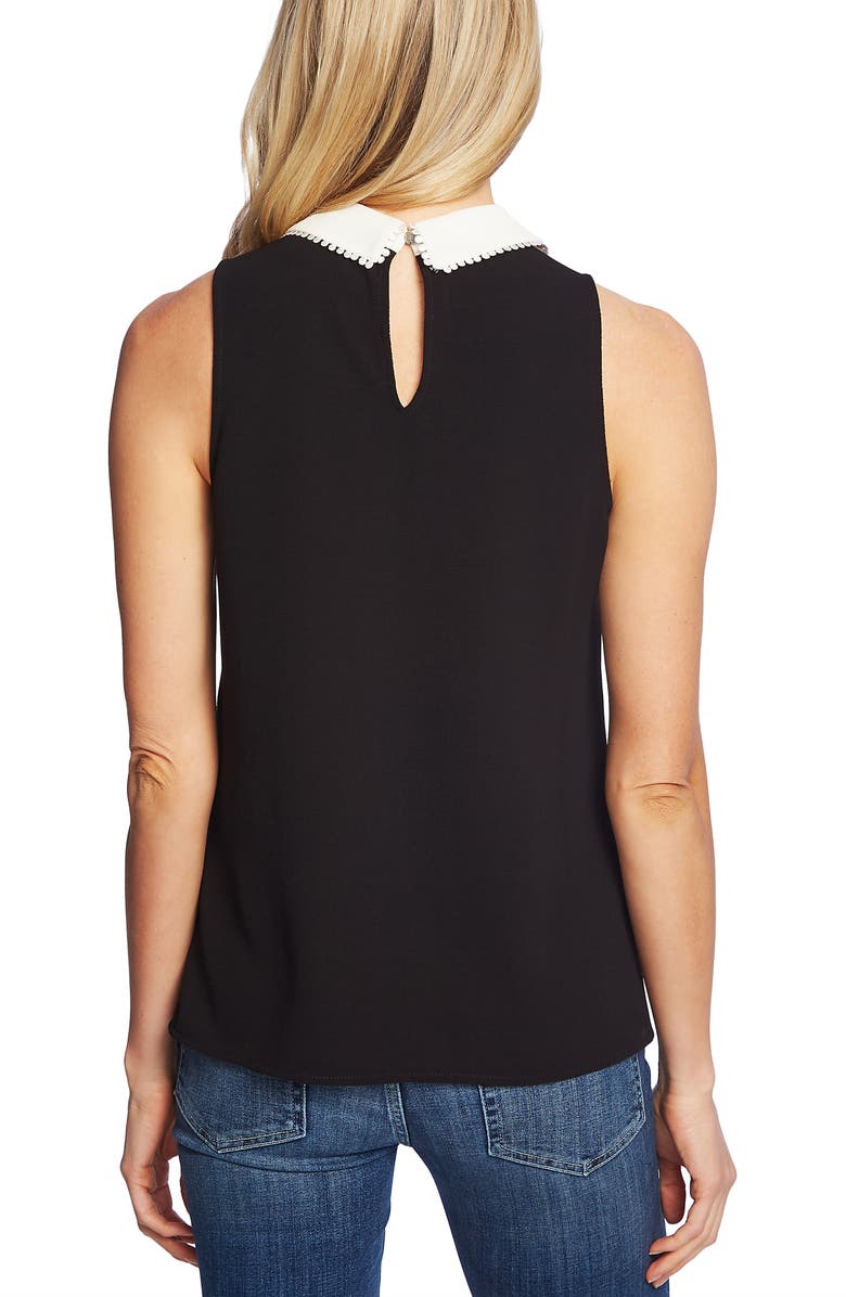 CeCe Collared Sleeveless Top, Alternate, color,