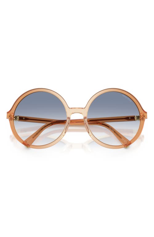 Miu Miu 59mm Gradient Round Sunglasses In Brown