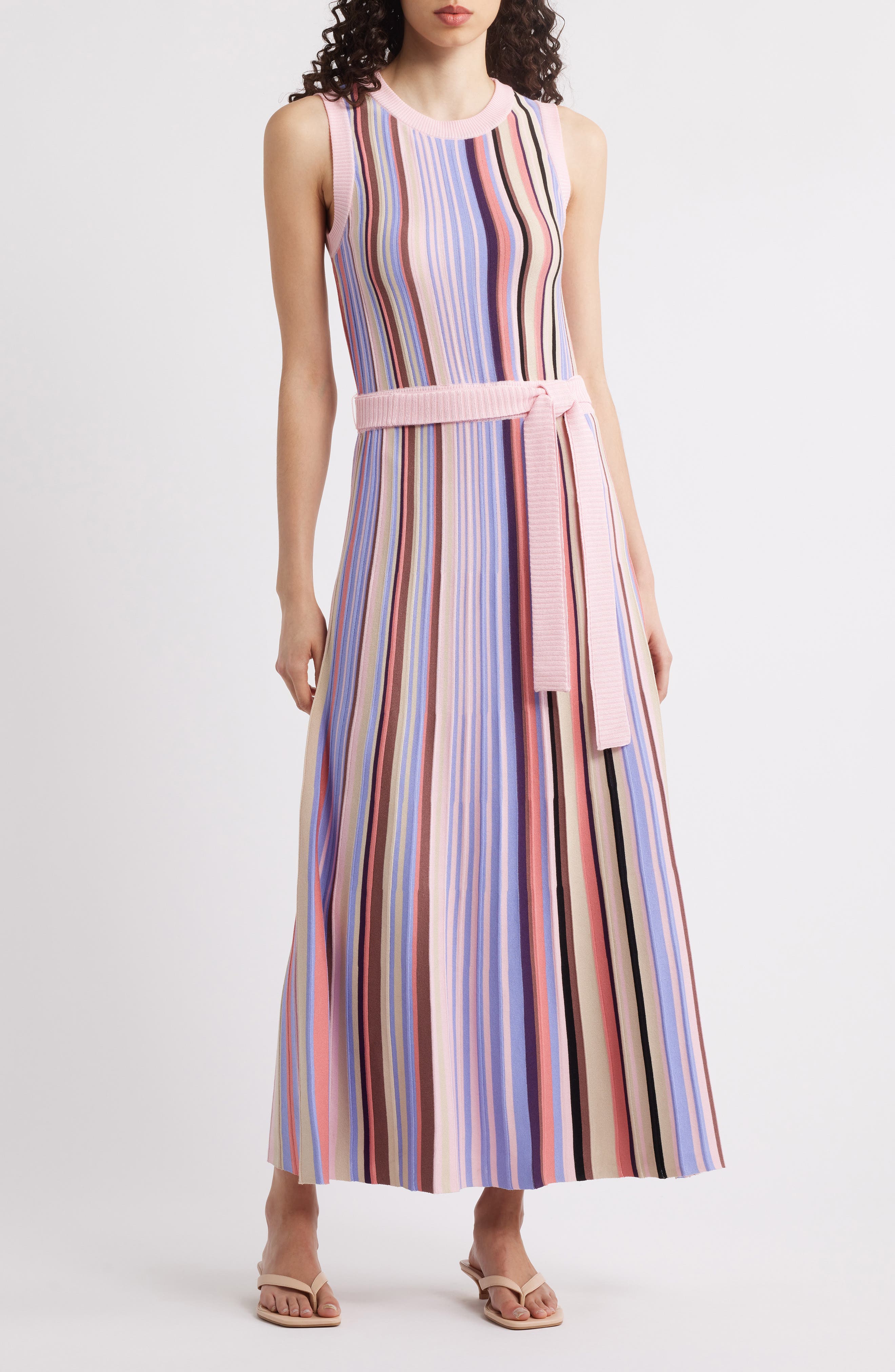 Modern Fit Sleeveless Rib Knit Dress - image 3