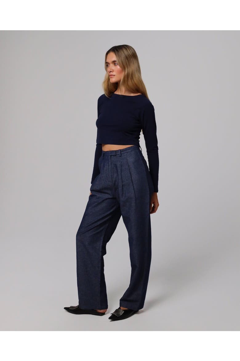 High Rise Trousers, Main, color, denim
