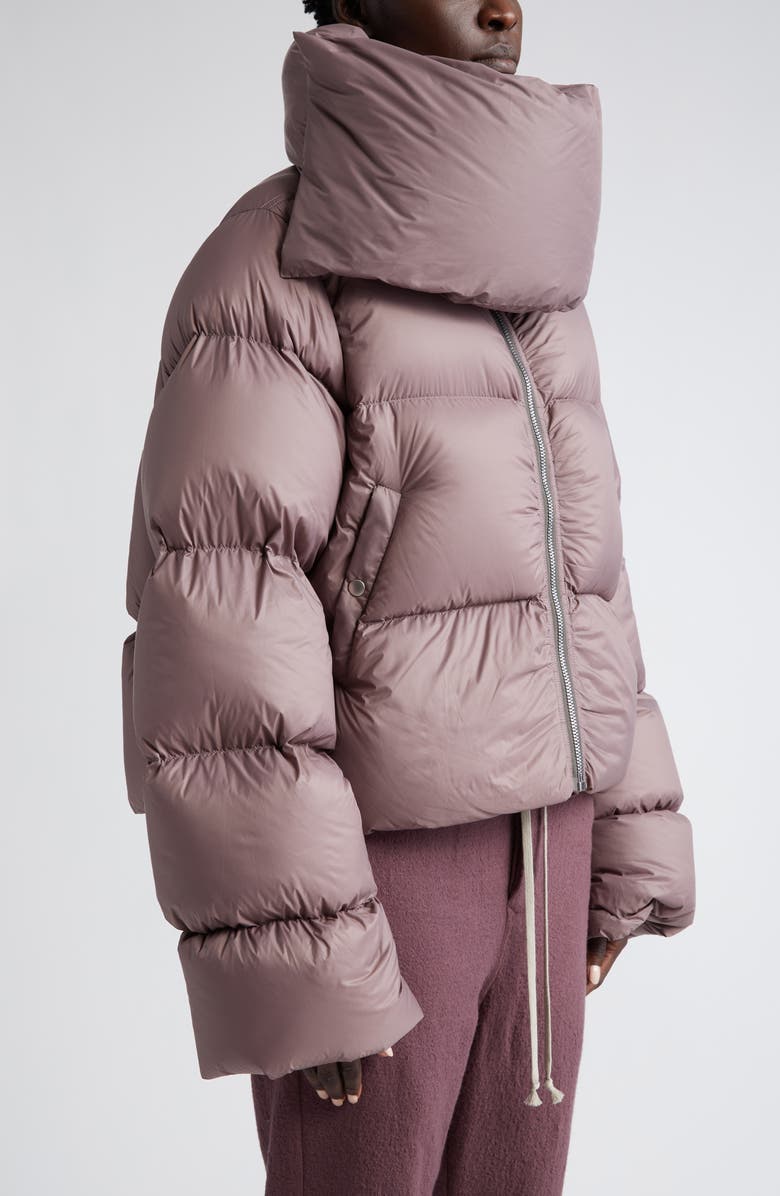 Rick Owens Funnel Neck Down Puffer Jacket, Alternate, color, 