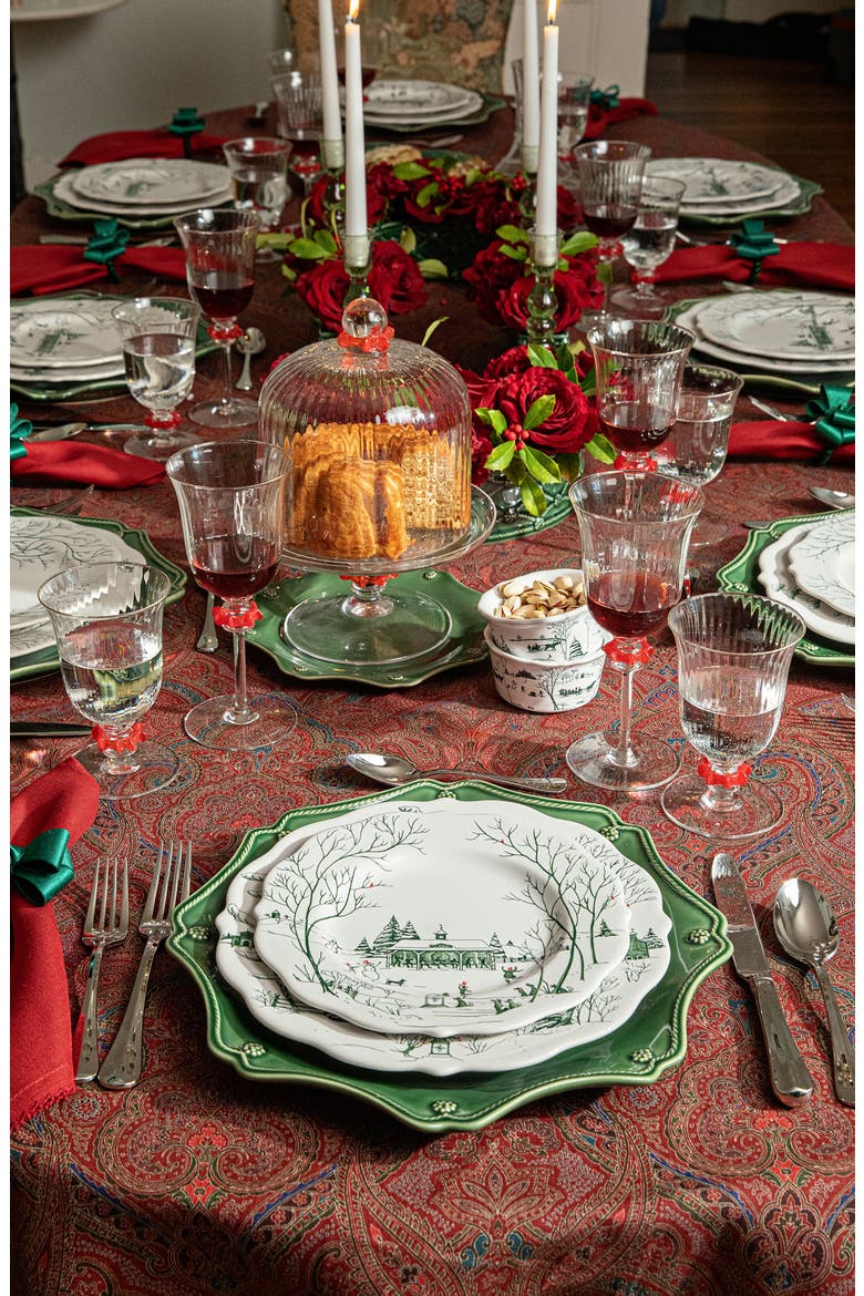 Nell Ruffle Petite Cake Stand & Dome, Alternate, color, RUBY