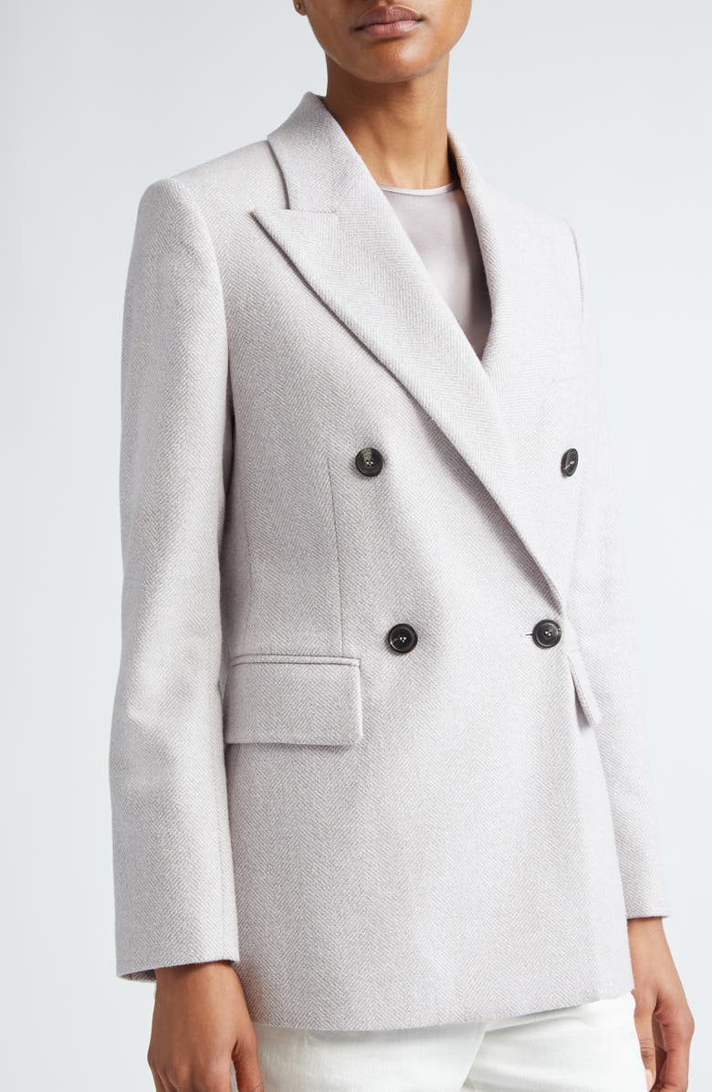 Eleventy Double Breasted Herringbone Blazer, Alternate, color, 