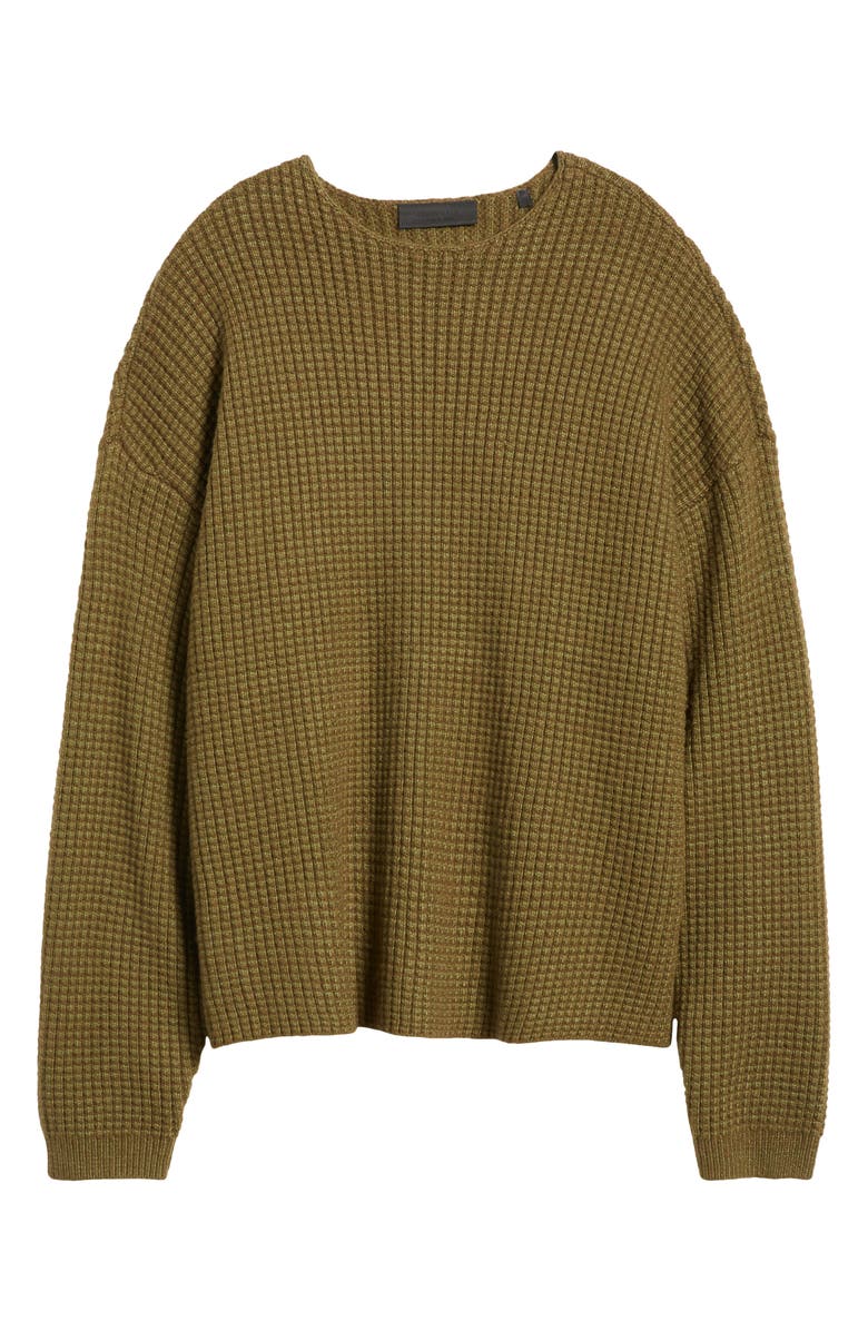 Fear of God Essentials Gender Inclusive Heavy Waffle Knit Crewneck Sweater, Alternate, color,