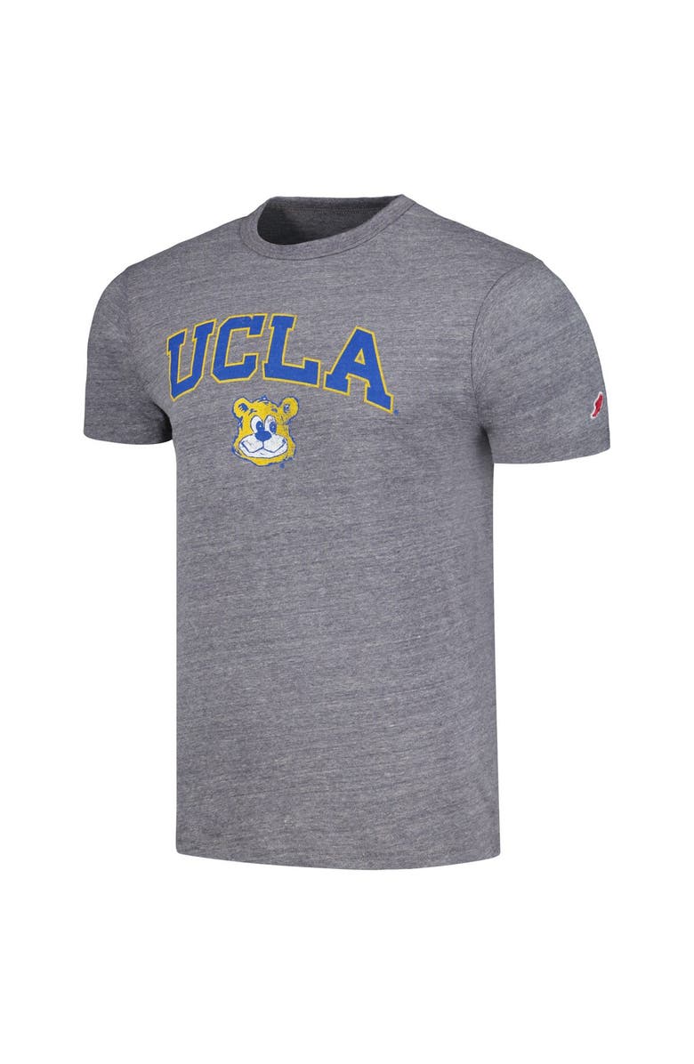 LEAGUE COLLEGIATE WEAR Men's League Collegiate Wear Heather Gray UCLA Bruins Tall Arch Victory Falls Tri-Blend T-Shirt, Alternate, color,