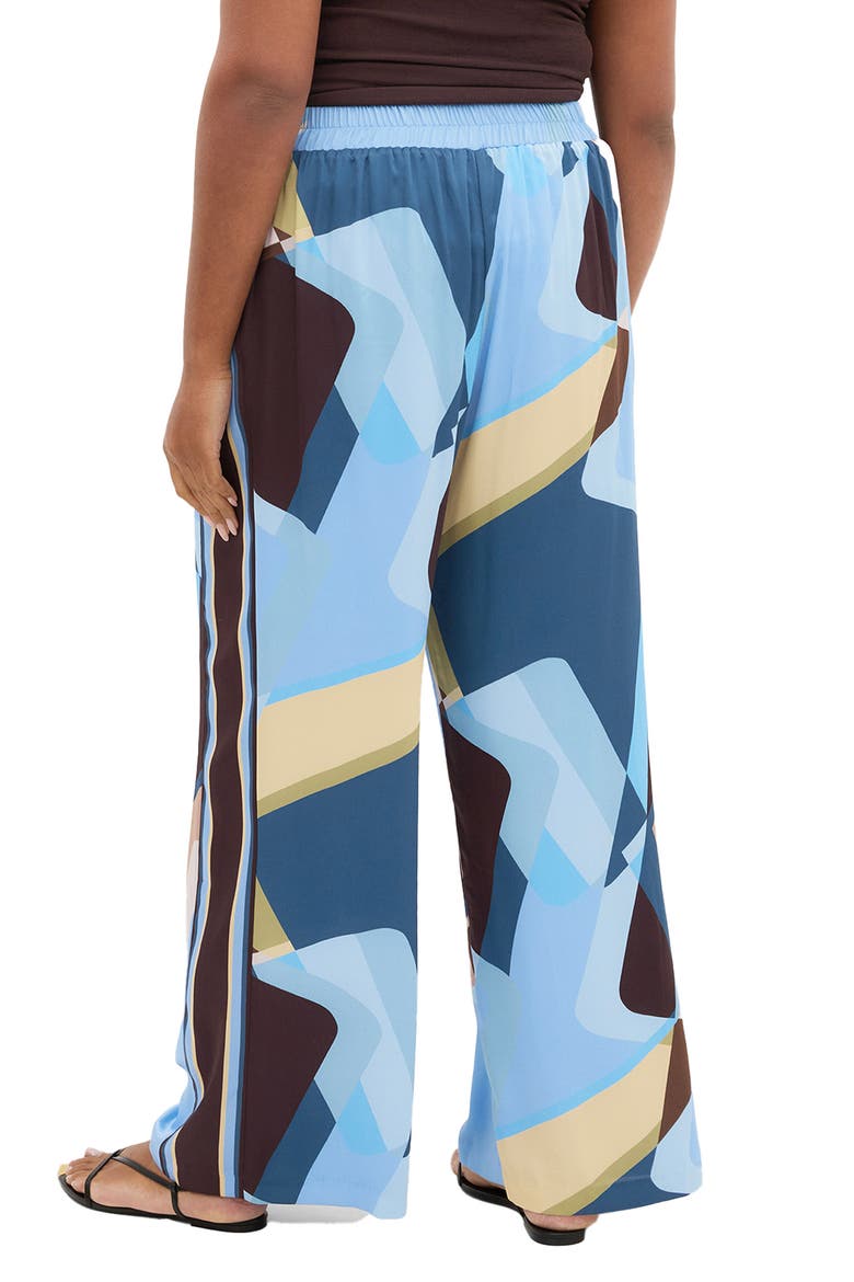 Amaya Print Wide Leg Pants, Alternate, color, BLUE ABSTRACT