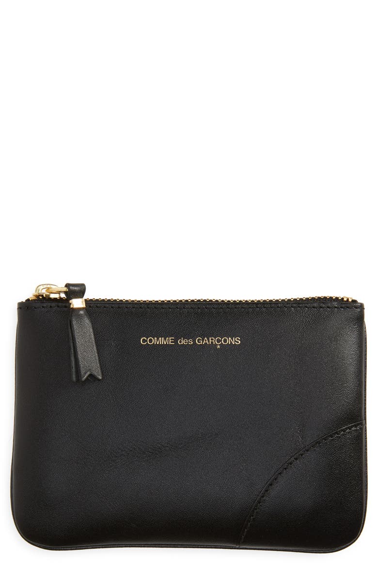 Comme des Garçons Wallets Small Classic Leather Zip-Up Pouch, Main, color, Black