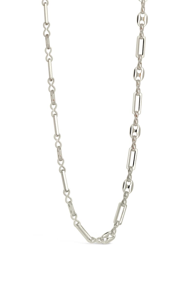 Sterling Forever Fiora Chain Necklace, Alternate, color, 