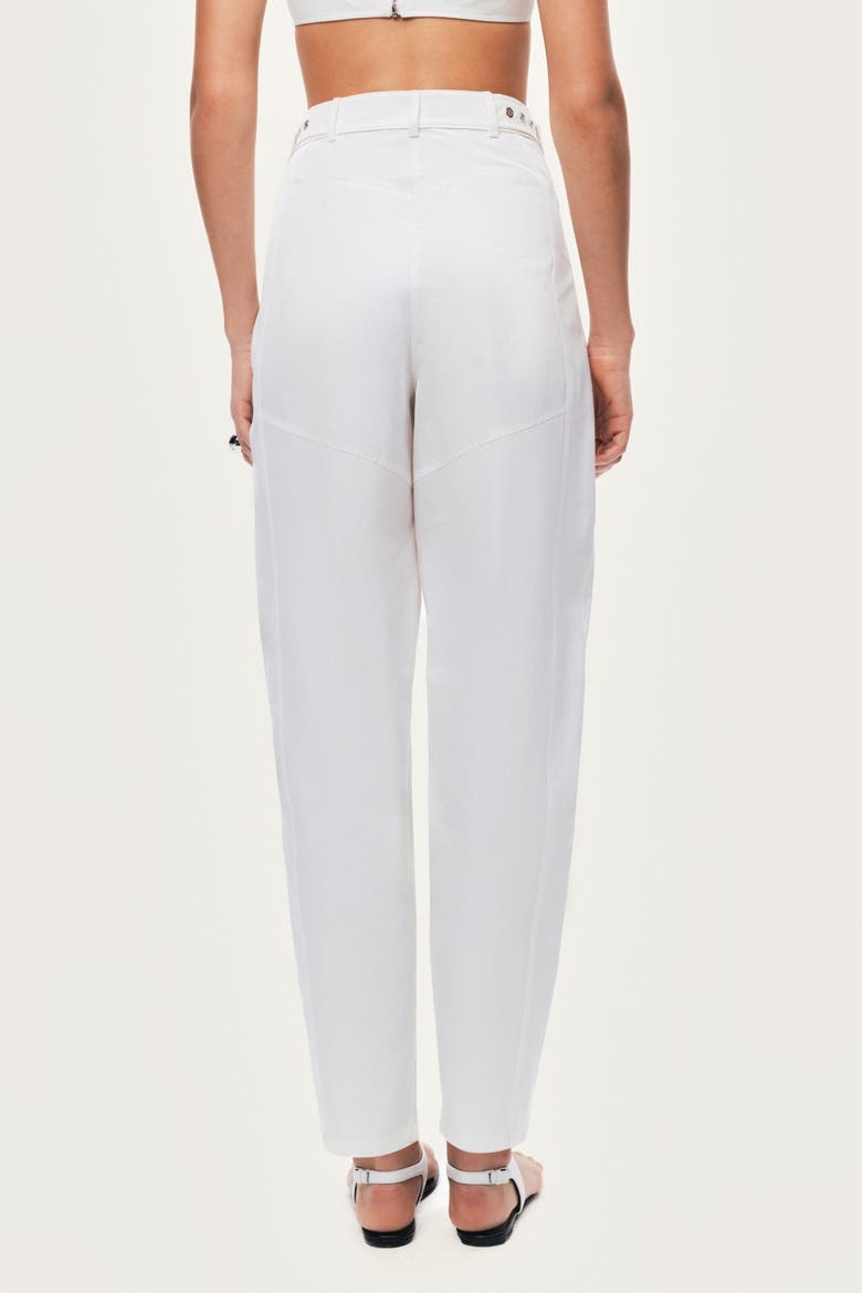High-Waist Tailored Tapered Pants, Alternate, color, White
