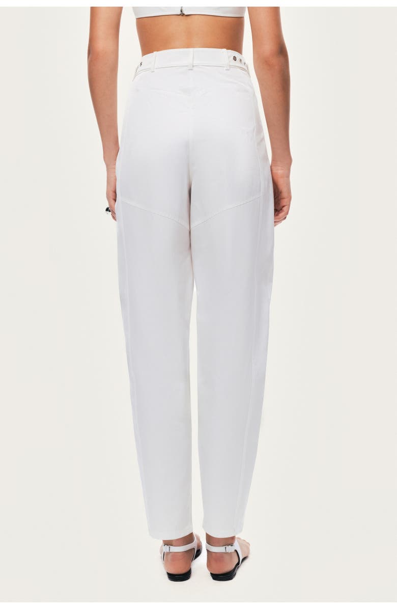 Nocturne High-Waist Tailored Tapered Pants, Alternate, color, White