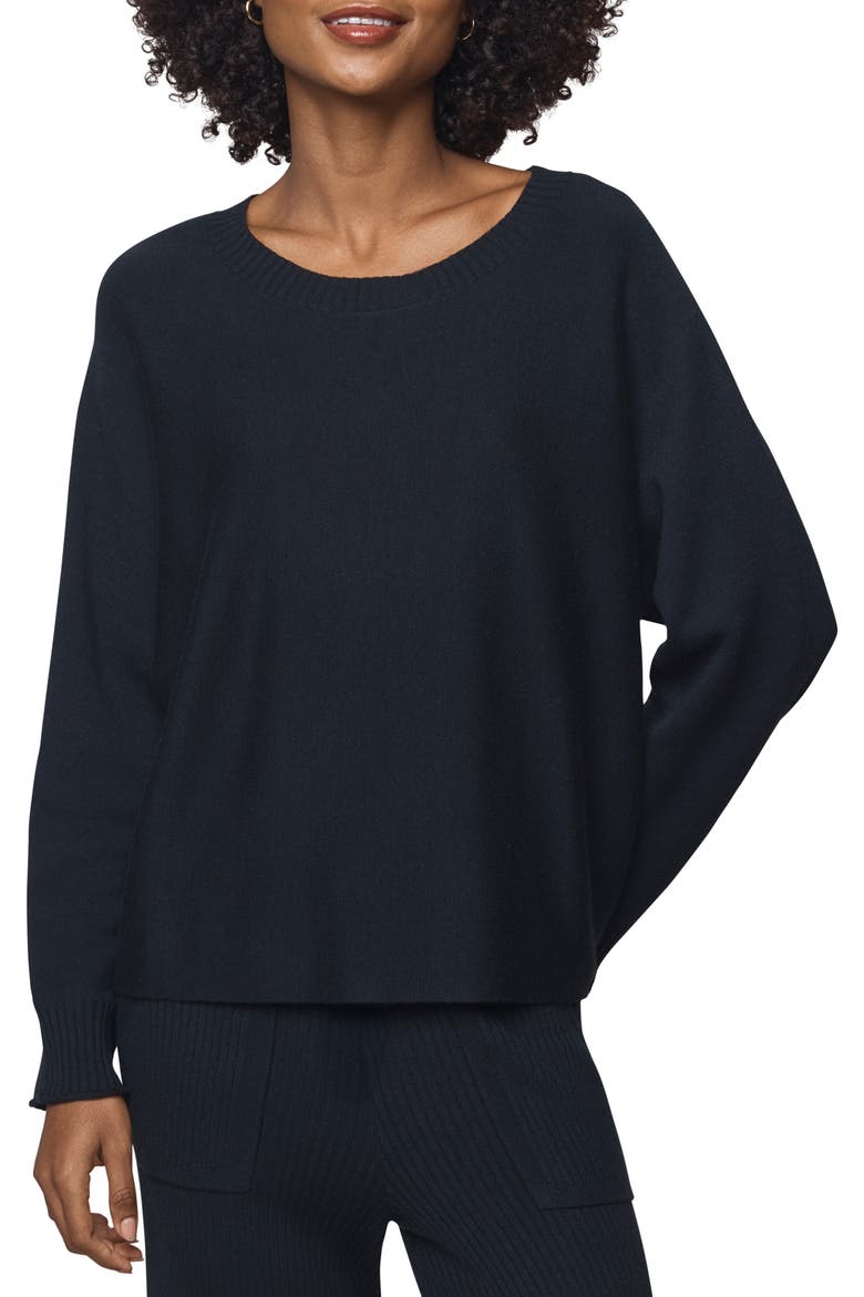 Georgie Pullover Sweater, Main, color, BLACK