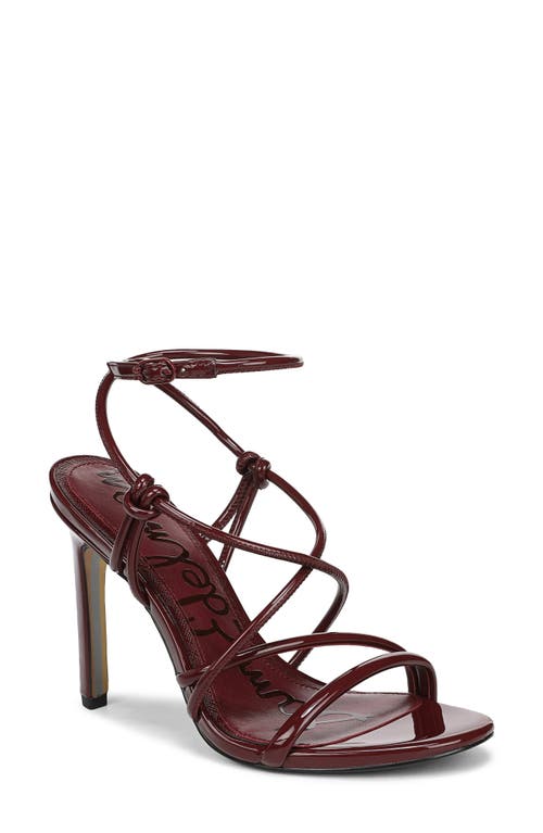 Sam Edelman Isadora Ankle Strap Sandal In Burgundy
