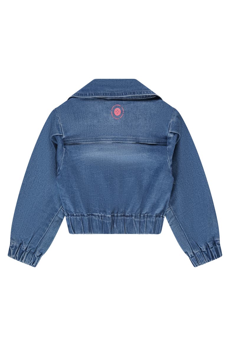 Modern Cinched Waist Denim Jacket, Alternate, color, Blue Denim