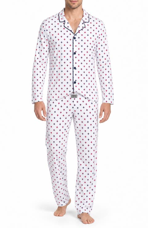 Cross Print Pajama Set