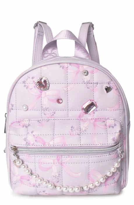Kids' Bow Pearl Faux Leather Mini Backpack