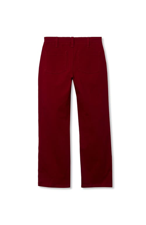 Lands' End Girls Woven Pull On Utility Cargo Pants In Red