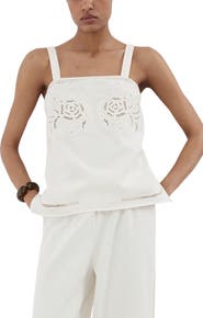 MANGO Embroidered Tank