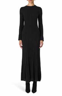 French Connection Long Sleeve Rib Maxi Sweater Dress