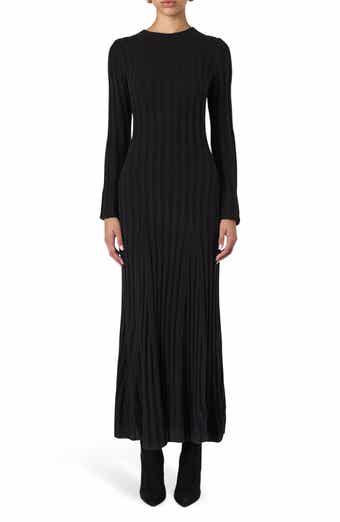 French Connection Long Sleeve Rib Maxi Sweater Dress