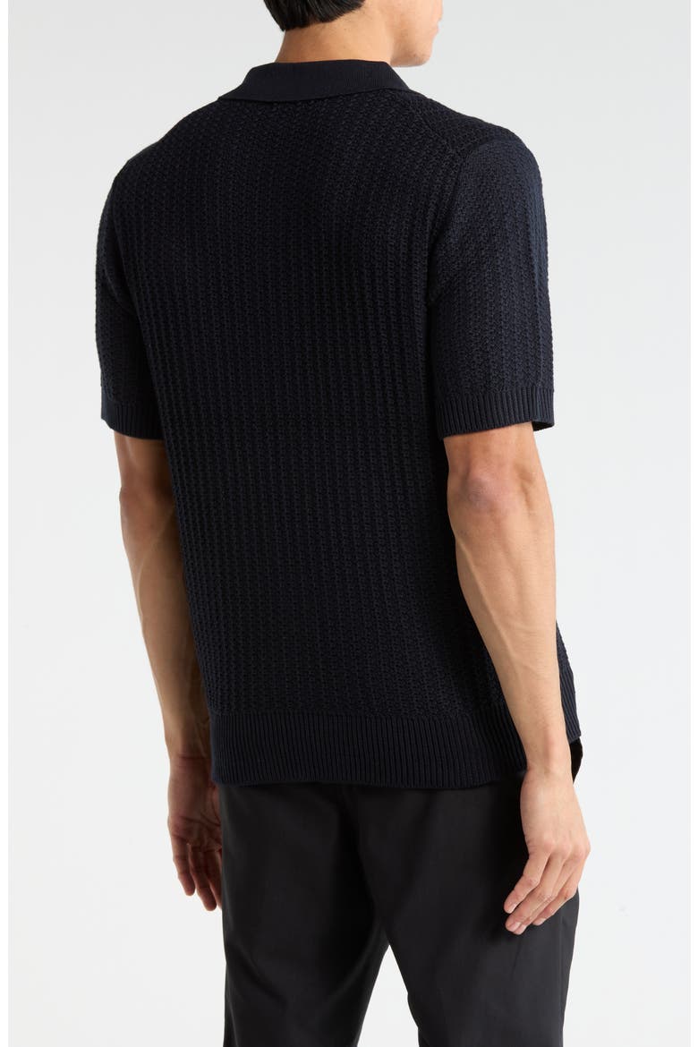 Johnny Collar Cotton & Cashmere Blend Knit Polo, Alternate, color, NAVY BLUE
