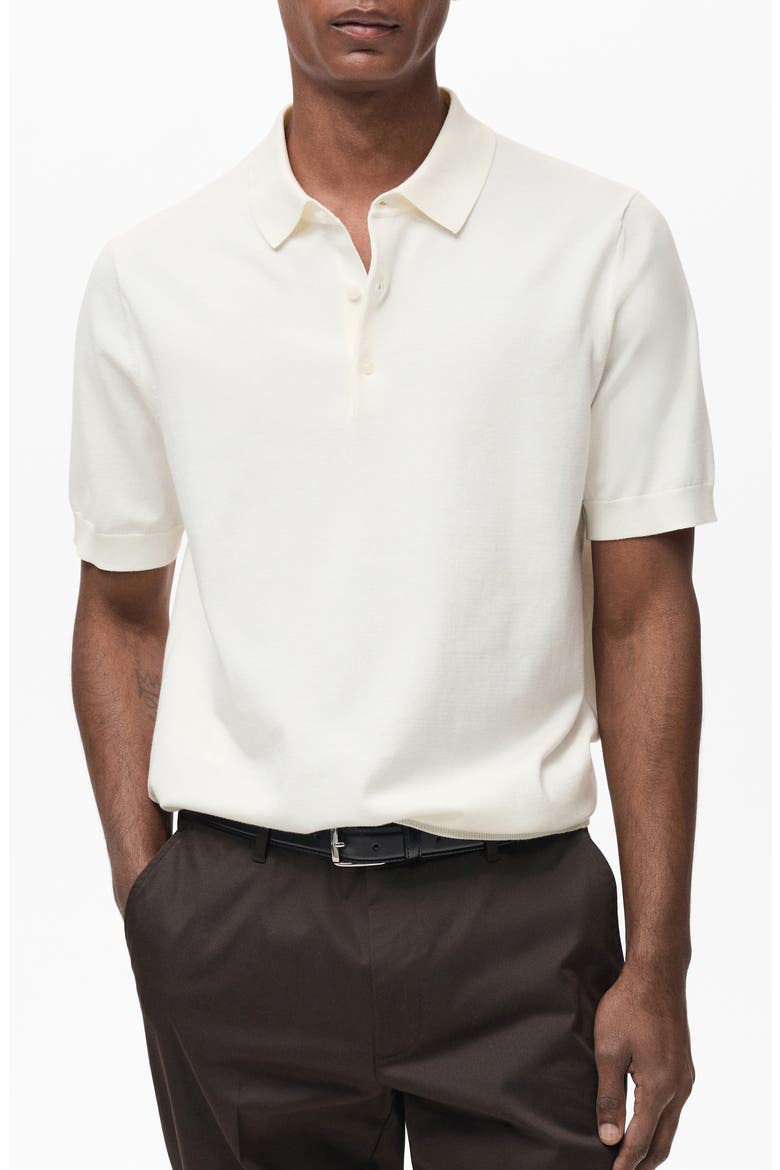 Cotton Polo Shirt, Main, color, OFF WHITE