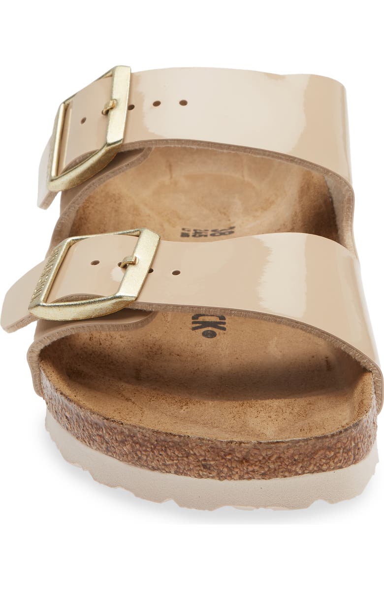 Birkenstock Arizona Patent Sandal, Alternate, color, Sand