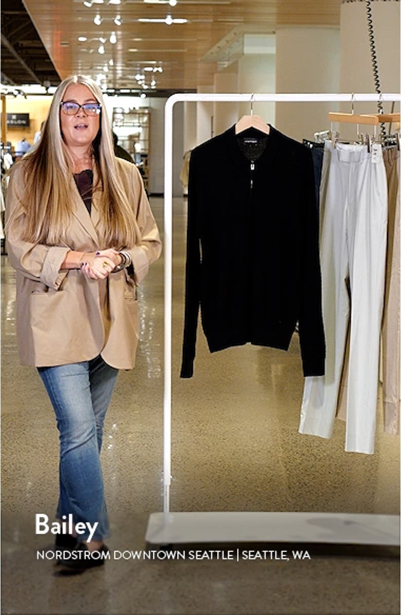 Textured Wool Quarter Zip Sweater, sales video thumbnail