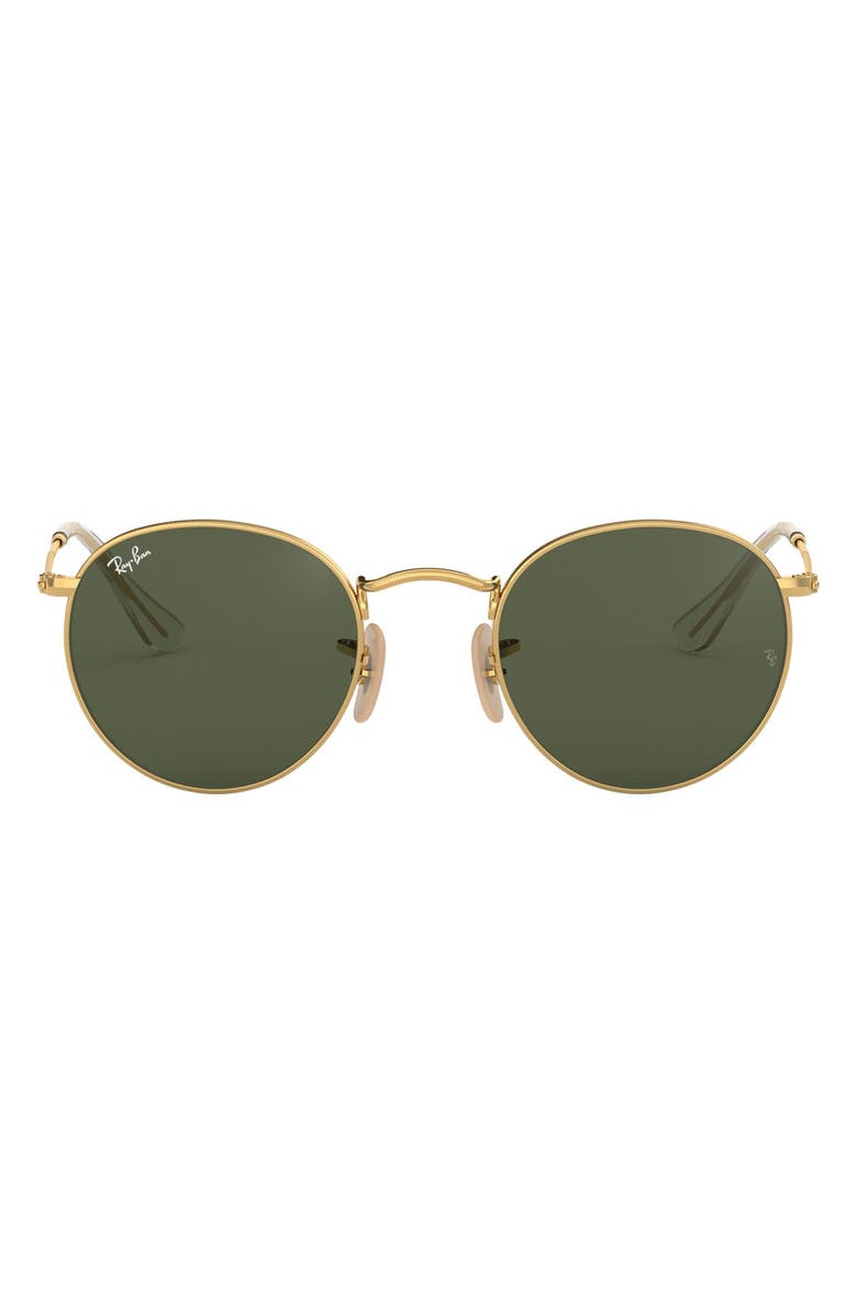 Ray-Ban 50mm Round Sunglasses, Main, color, Crystal Green