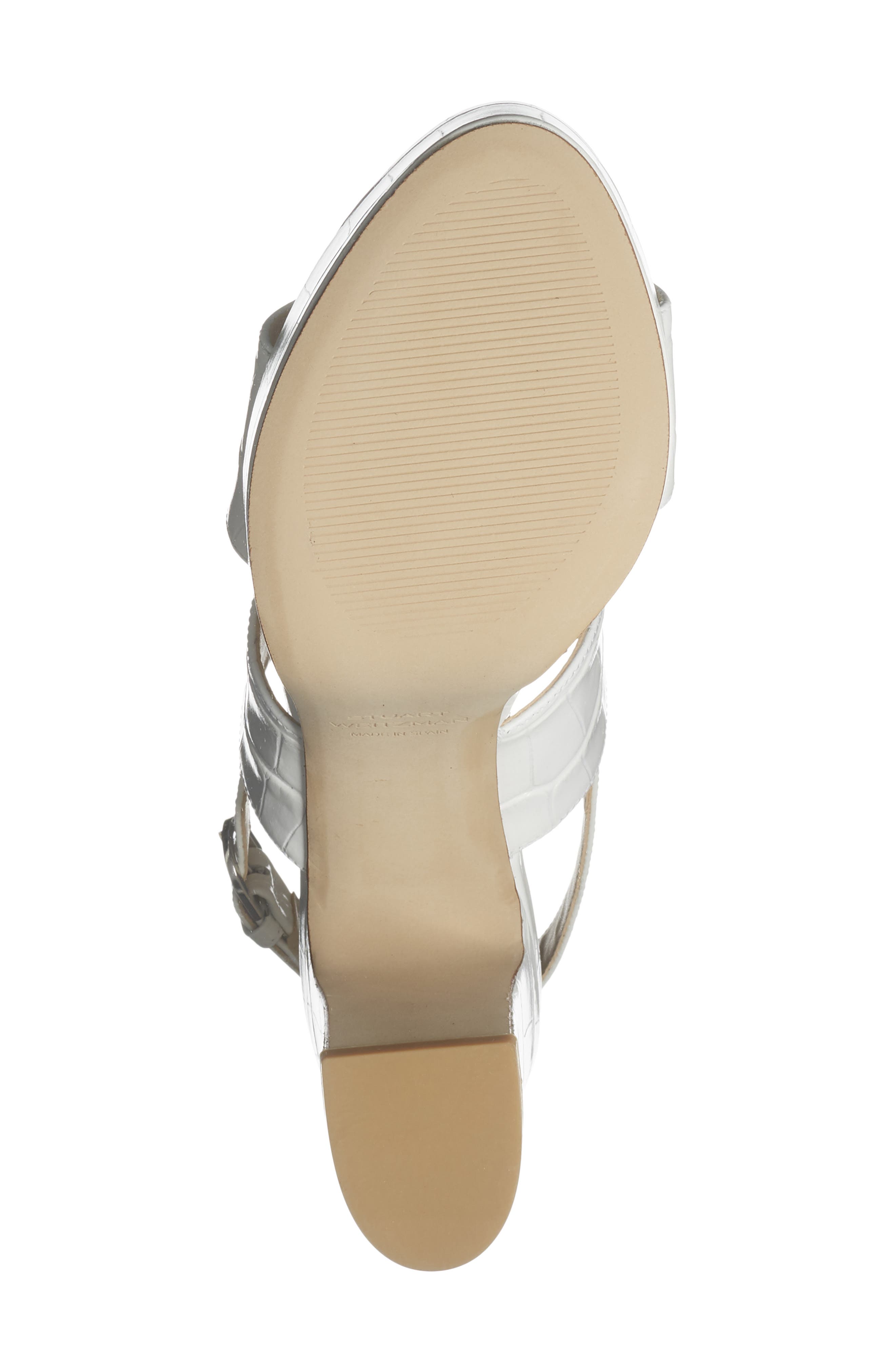 Stuart Weitzman Ono Platform Sandal, Alternate, color, White.