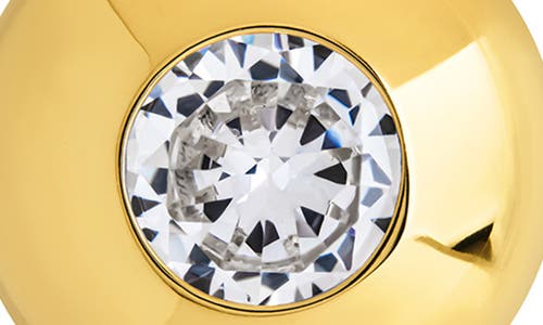 Sterling Forever Zora Cubic Zirconia Dome Stud Earrings In Gold