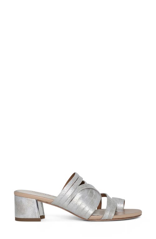 Donald Pliner Strappy Block Heel Sandal In Silver