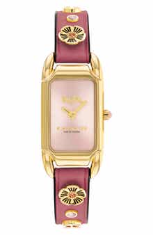 Cadie Leather Strap Watch, 17.5mm