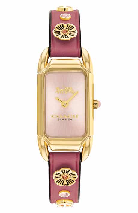 Cadie Leather Strap Watch, 17.5mm