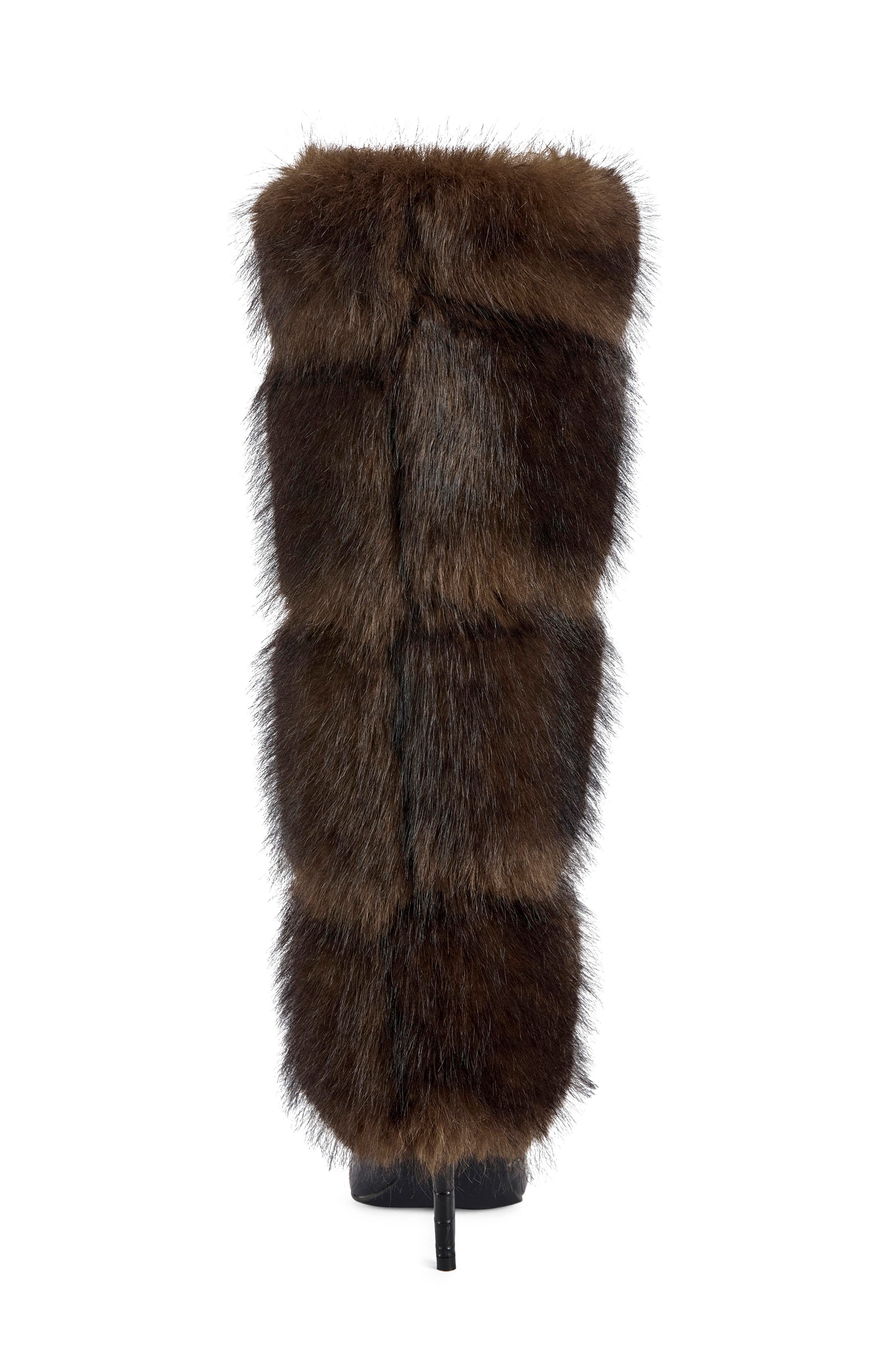 Zenthra Faux Fur Tall Boot, Alternate, color, CHOCOLATE