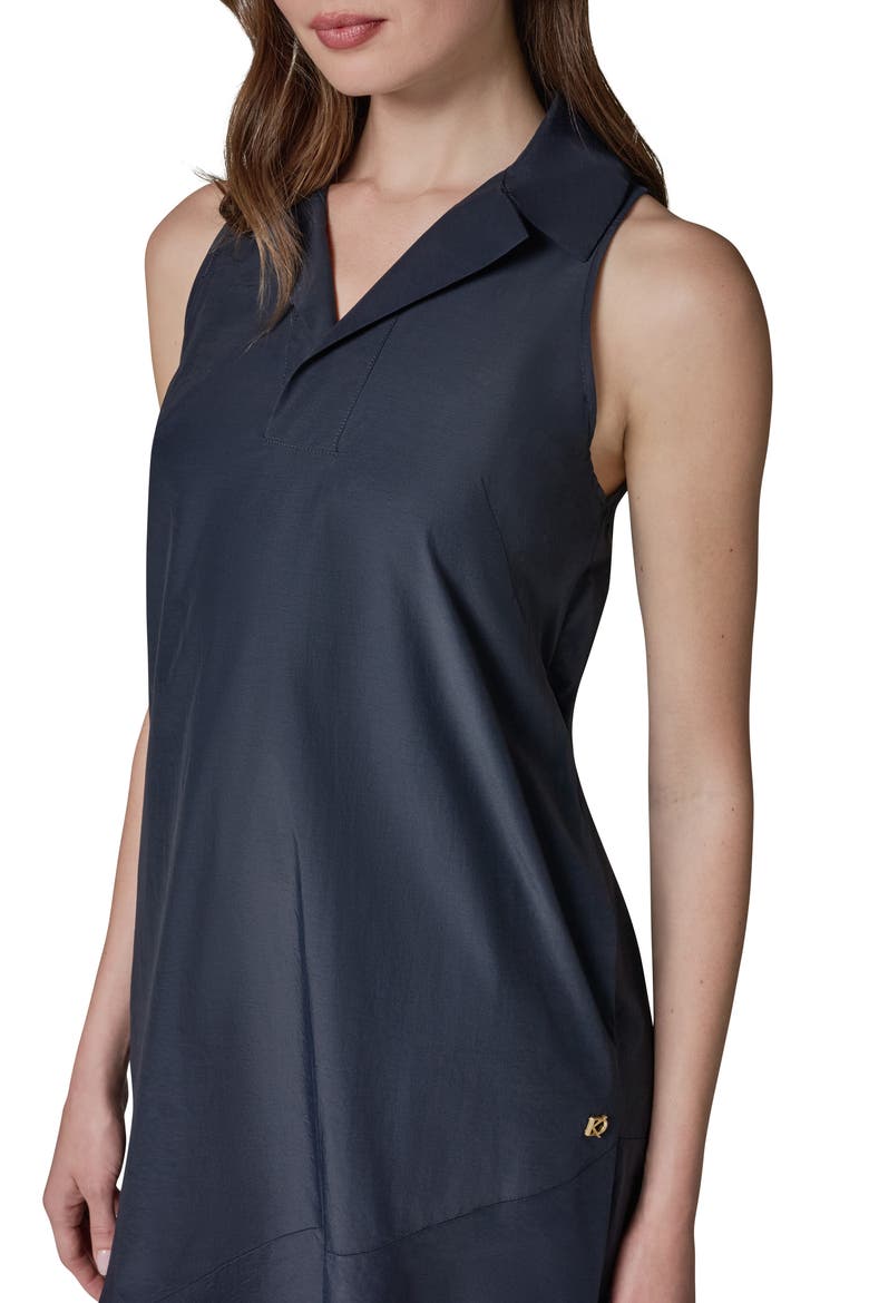 Crushed Cotton Blend Midi Dress, Alternate, color, NIGHTFALL