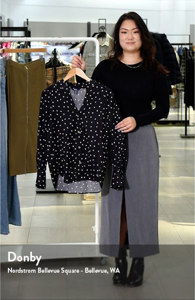 Olivia Classic Spots Mandarin Collar Shirt, sales video thumbnail