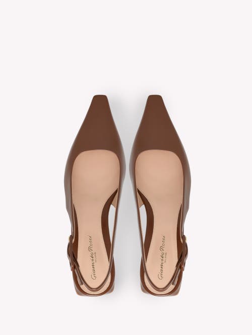 Shop Gianvito Rossi Lindsay 20 Slingback In Brown