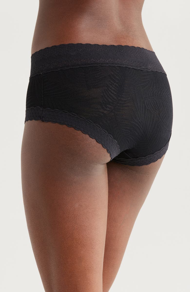 MeUndies Allover Lace Hipster Briefs, Alternate, color, Black Feather